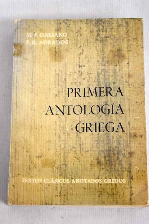 Primera antologia griega (anotado) book