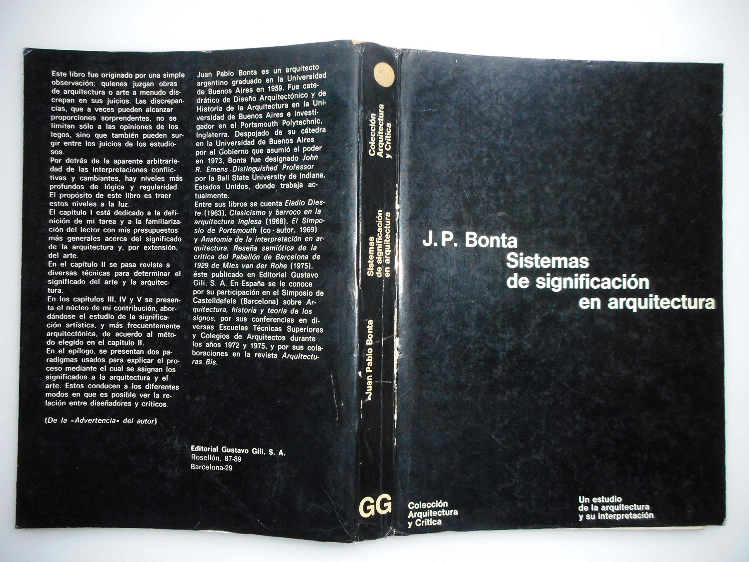 Sistemas de significación en arquitectura: un estudio de la arquitectura y su interpretación (Arquitectura y crítica) Books