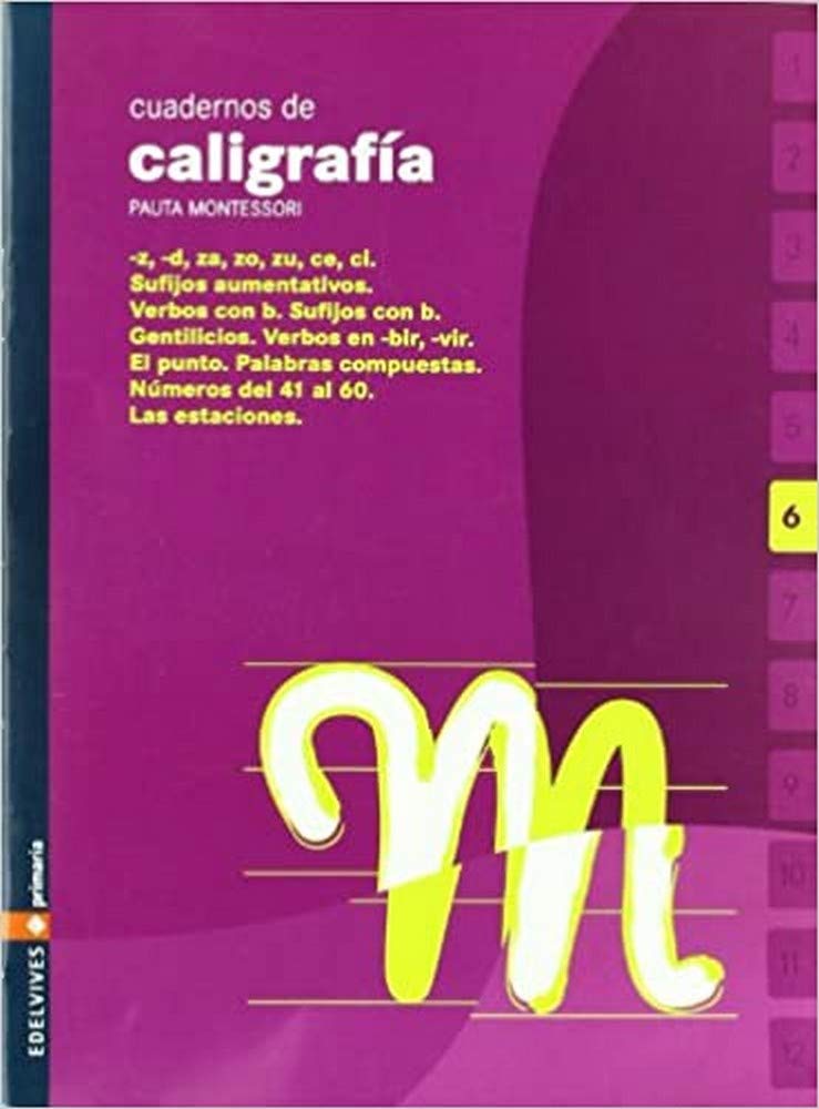 Cuaderno 6 de caligrafia Pauta Montessori Non-fiction