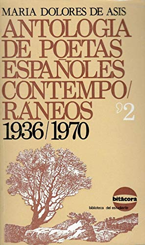Antologia de poetas españoles contemporaneos, 1936-1970 Poetry