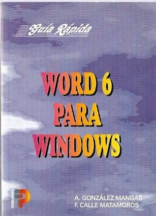 Word 6 Para Windows - Guia Rapida book