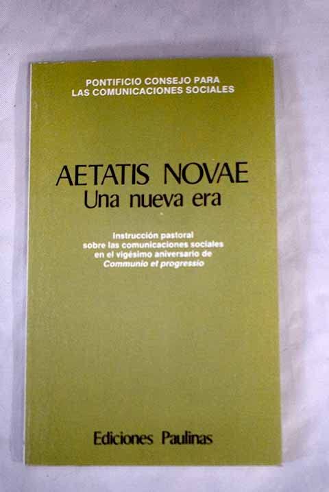 Aetatis novae: una nueva era Books