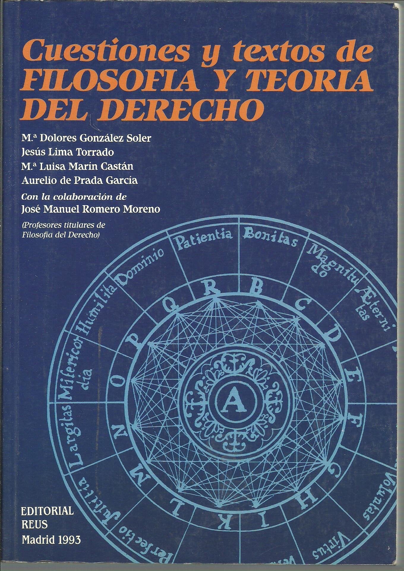 Cuestiones y textos de Filosofía y Teoría del Derecho Law