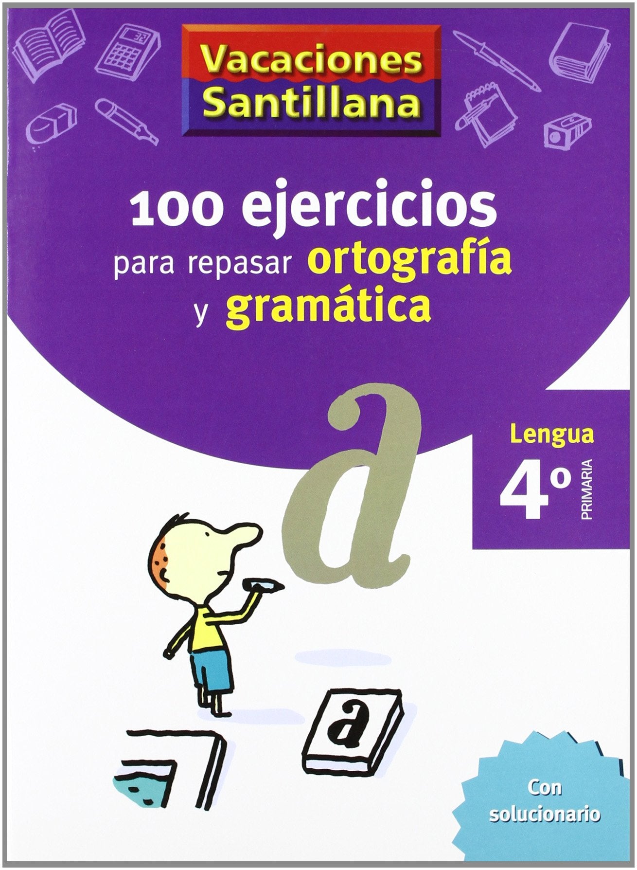 Vacaciones Santillana, lengua, ortografía y gramática, 4 Educación Primaria. Cuaderno Learning & Reference