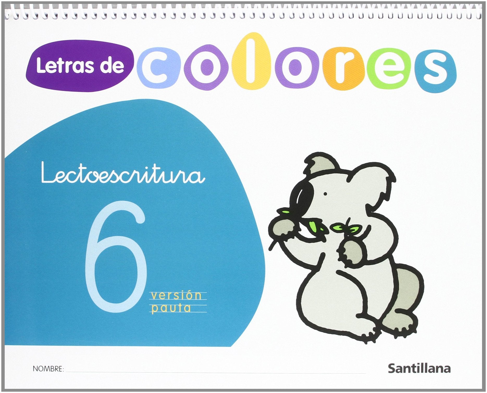 Letras de colores, lectoescritura. Cuaderno 6 (pauta) Study Guides
