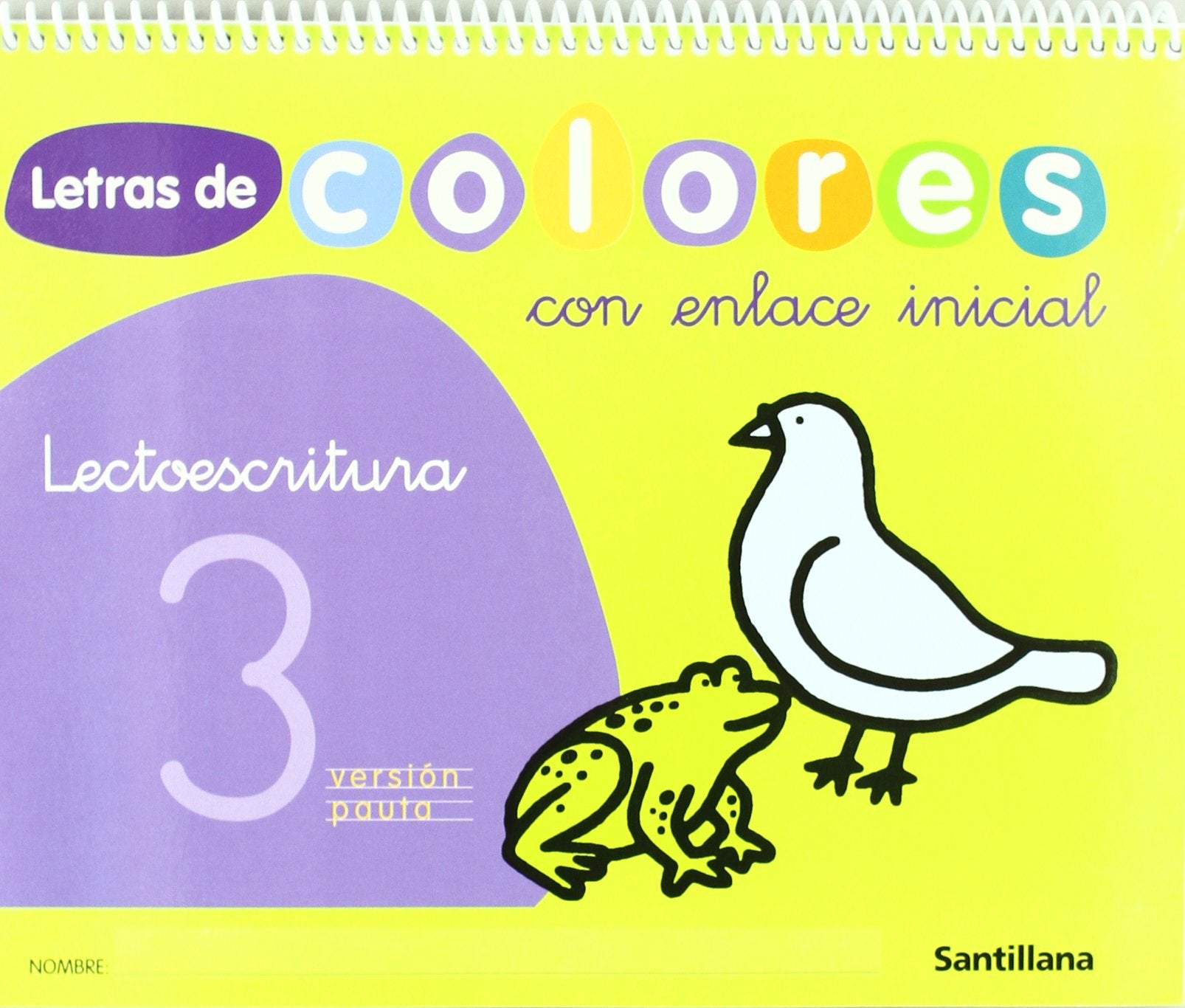 LETRAS DE COLORES CON ENLACE INICIAL CUAD LECTOESCRITURA 3 PAUTA book