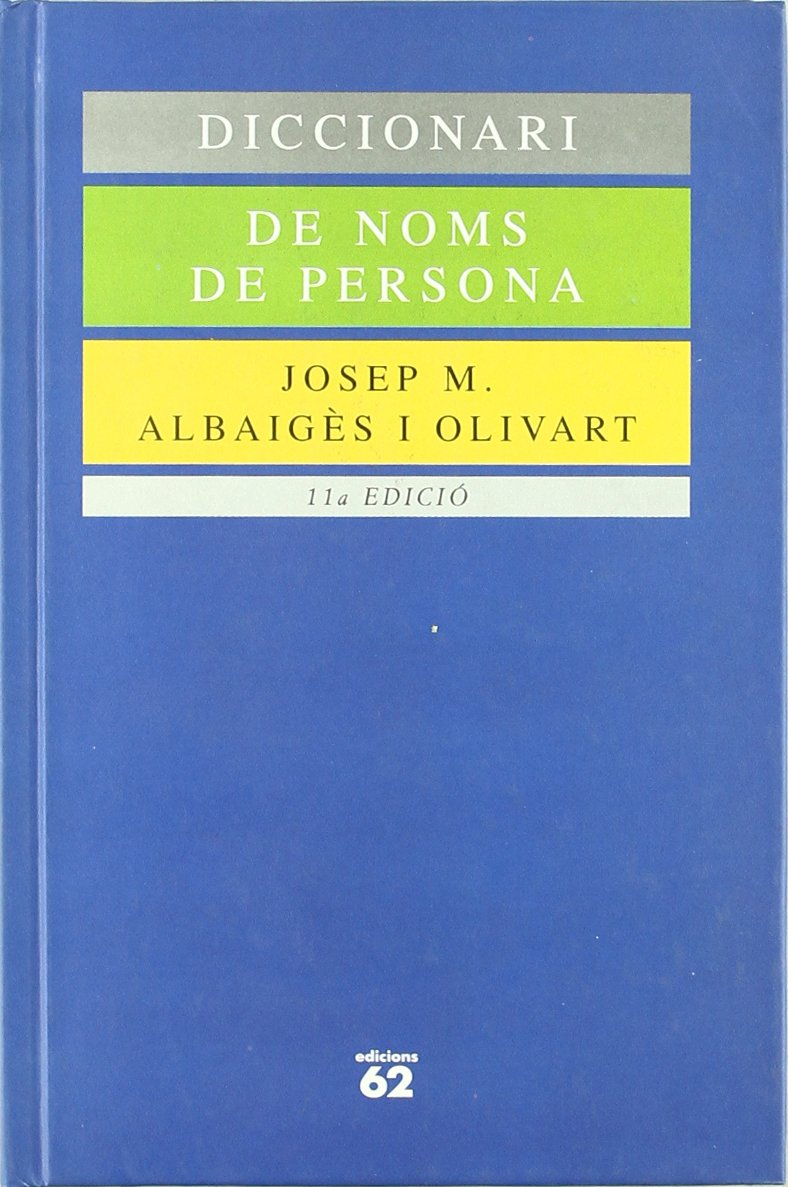 Diccionari de noms de persona (Diccionaris) Books