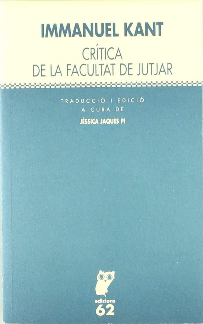 Crítica de la facultat de jutjar book