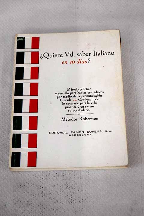 ?Quiere Vd. saber Italiano en 10 dÝas? book