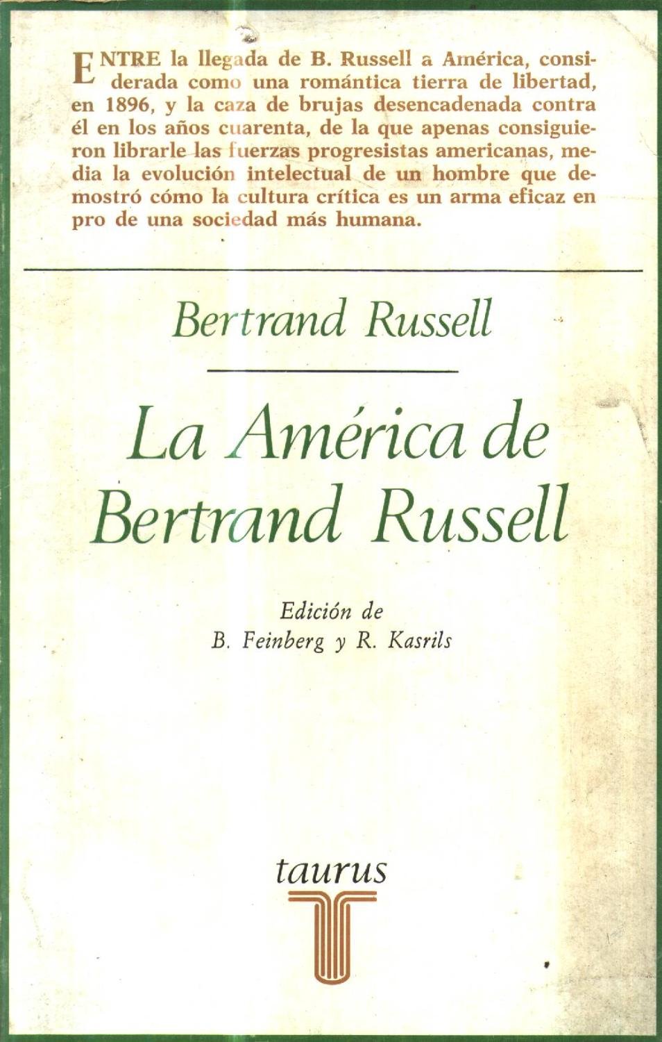 La América de bertrand russell book