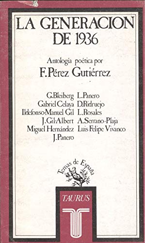 La Generacion de 1936: Antologia Poetica book