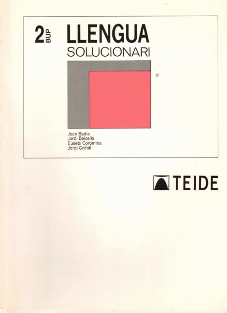 LLENGUA. SOLUCIONARI. 2º BUP. Books