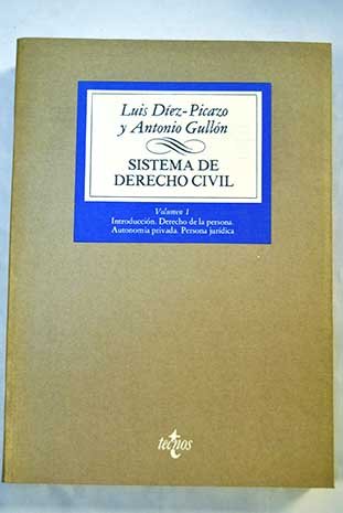 Sistema de derecho civil, vol 1 book