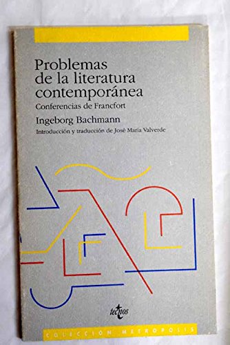 Problemas de la literatura contemporánea: conferencias de Francfort Books