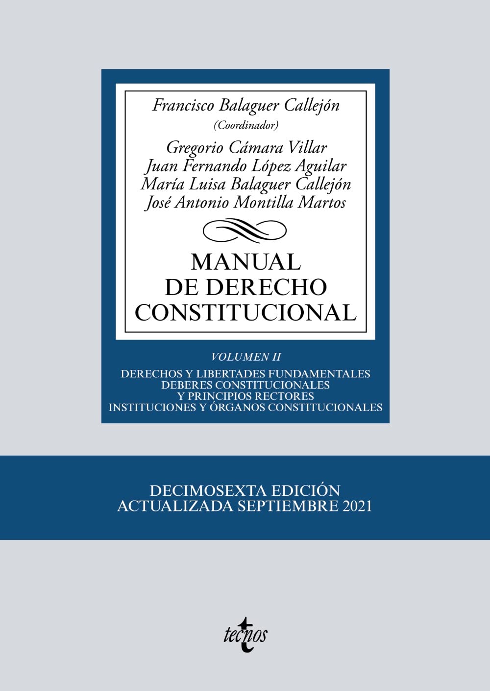 Manual de Derecho Constitucional: Vol. II: Derechos y libertades fundamentales. Deberes constitucionales y principios rectores. Instituciones y órganos constitucionales book