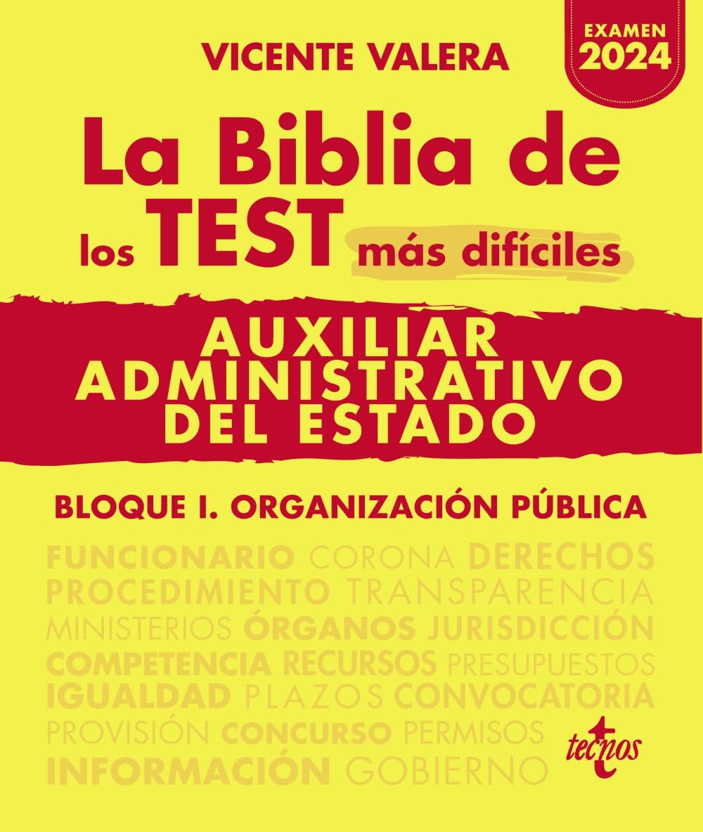 La BIBLIA de los Test más difíciles de Auxiliar Administrativo del Estado Law