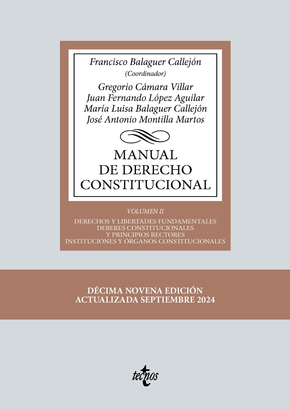 Manual de Derecho Constitucional: Vol. II: Derechos y libertades fundamentales. Deberes constitucionales y principios rectores. Instituciones y ... Biblioteca Universitaria de Editorial Tecnos) Law