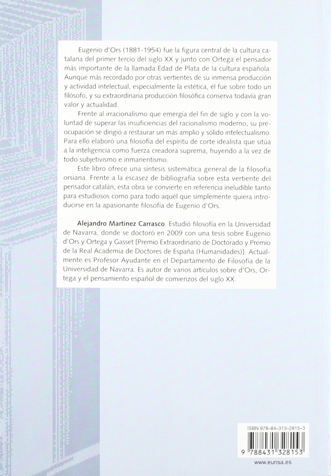 Espíritu, inteligencia y forma : el pensamiento filosófico de Eugenio d'Ors (Colección filosófica) Learning & Reference