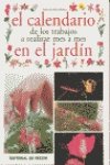 Calendario trabajo a realizar mes a mes en el jardin book