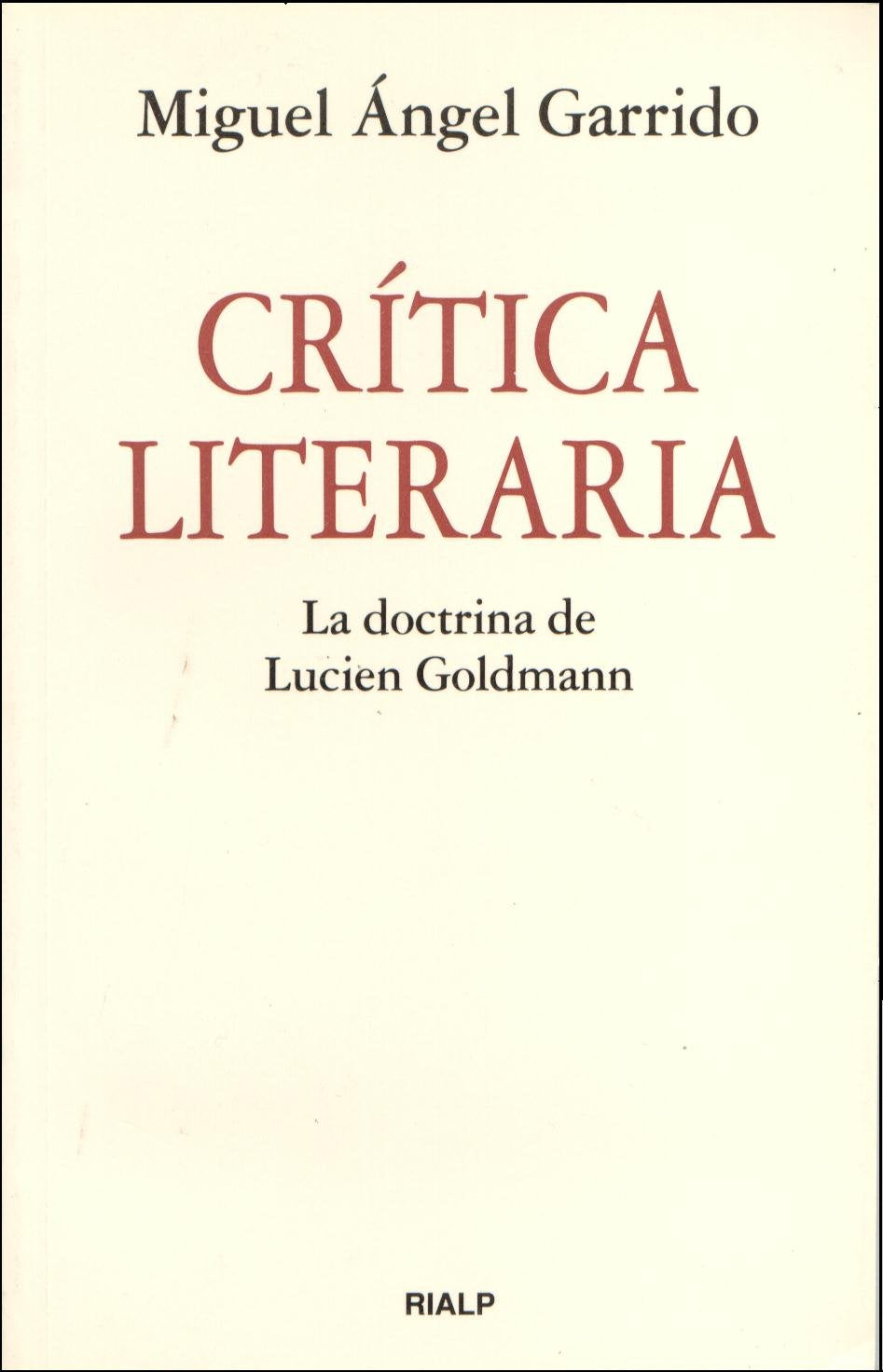 Crítica literaria : la doctrina de de Lucien Goldmann (Bolsillo) Manga
