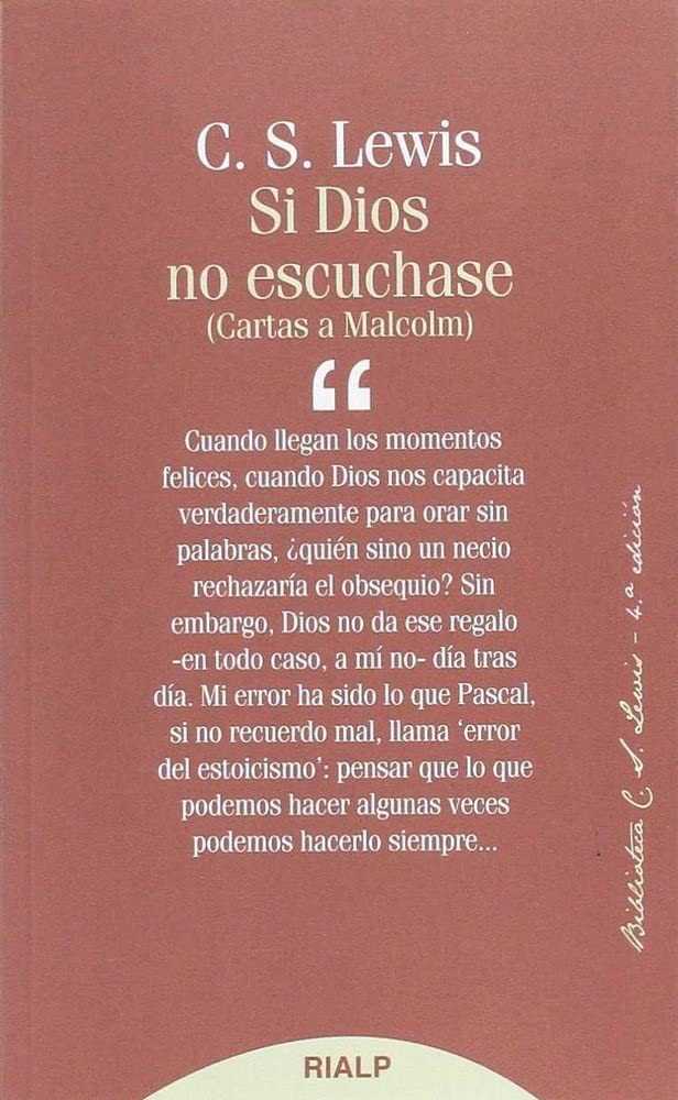 Si Dios no escuchase : cartas a Malcom (Bibilioteca C. S. Lewis) Philosophy