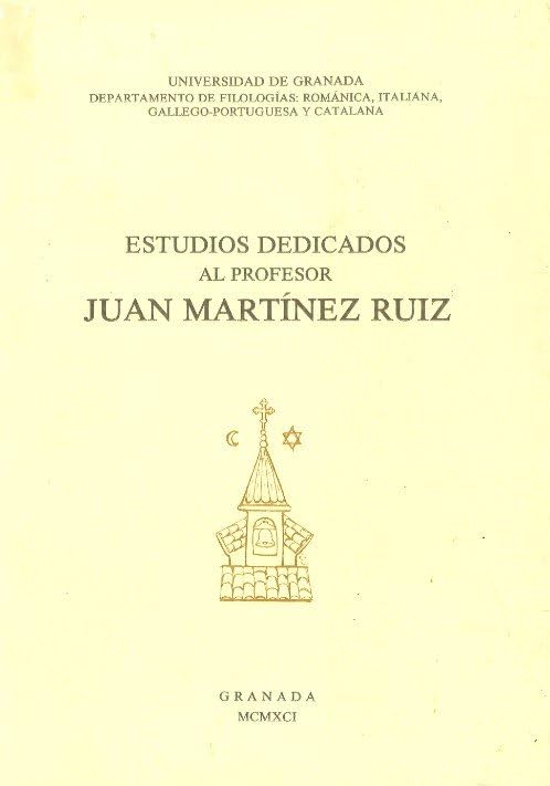 Estudios dedicados al profesor Juan Martínez Ruíz (Fuera de Colección) Contemporary literature