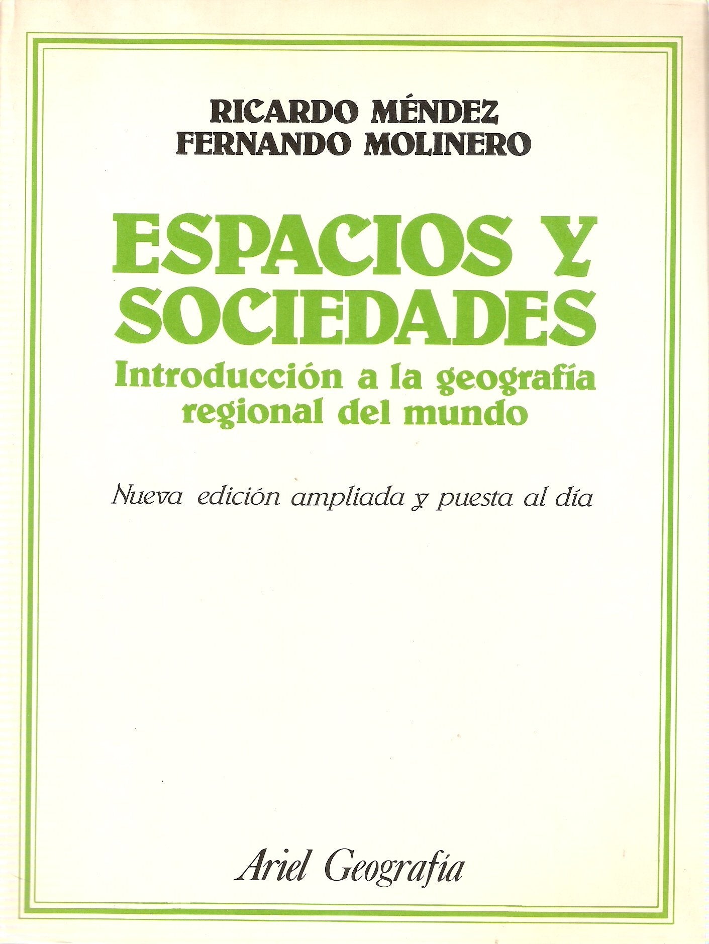 Espacios y sociedades book