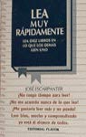 LEA MUY RAPIDAMENTE Books
