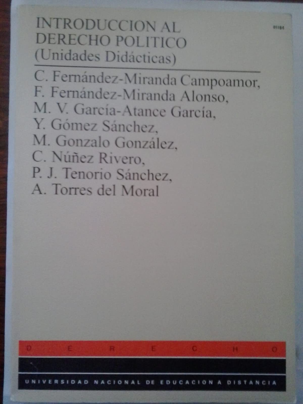 Introduccion al derecho politico. (unidades didacticas) book