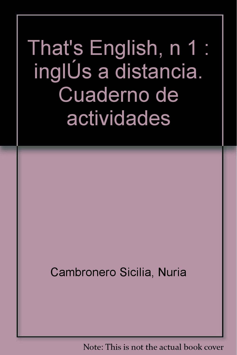 That's english : ingles a distancia, n.1 + 1 cassette book