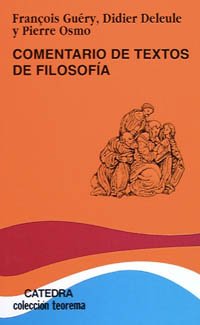 Comentario de textos de filosofia/ Text Commentaries of Philosophy book
