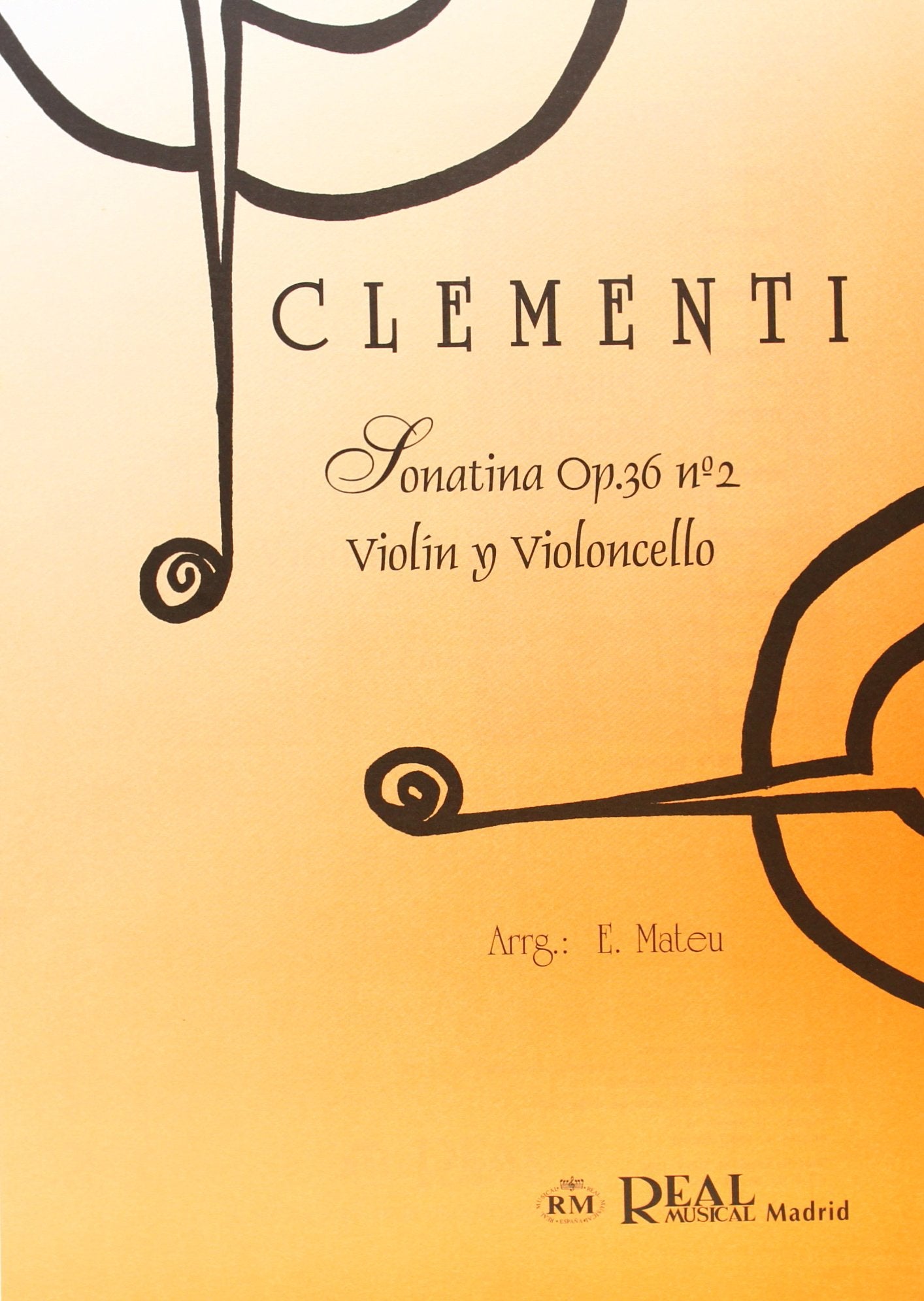 Muzio Clementi: Sonatina Op.36 No.2, para Violín y Violoncello. Für Violine, Cello Books