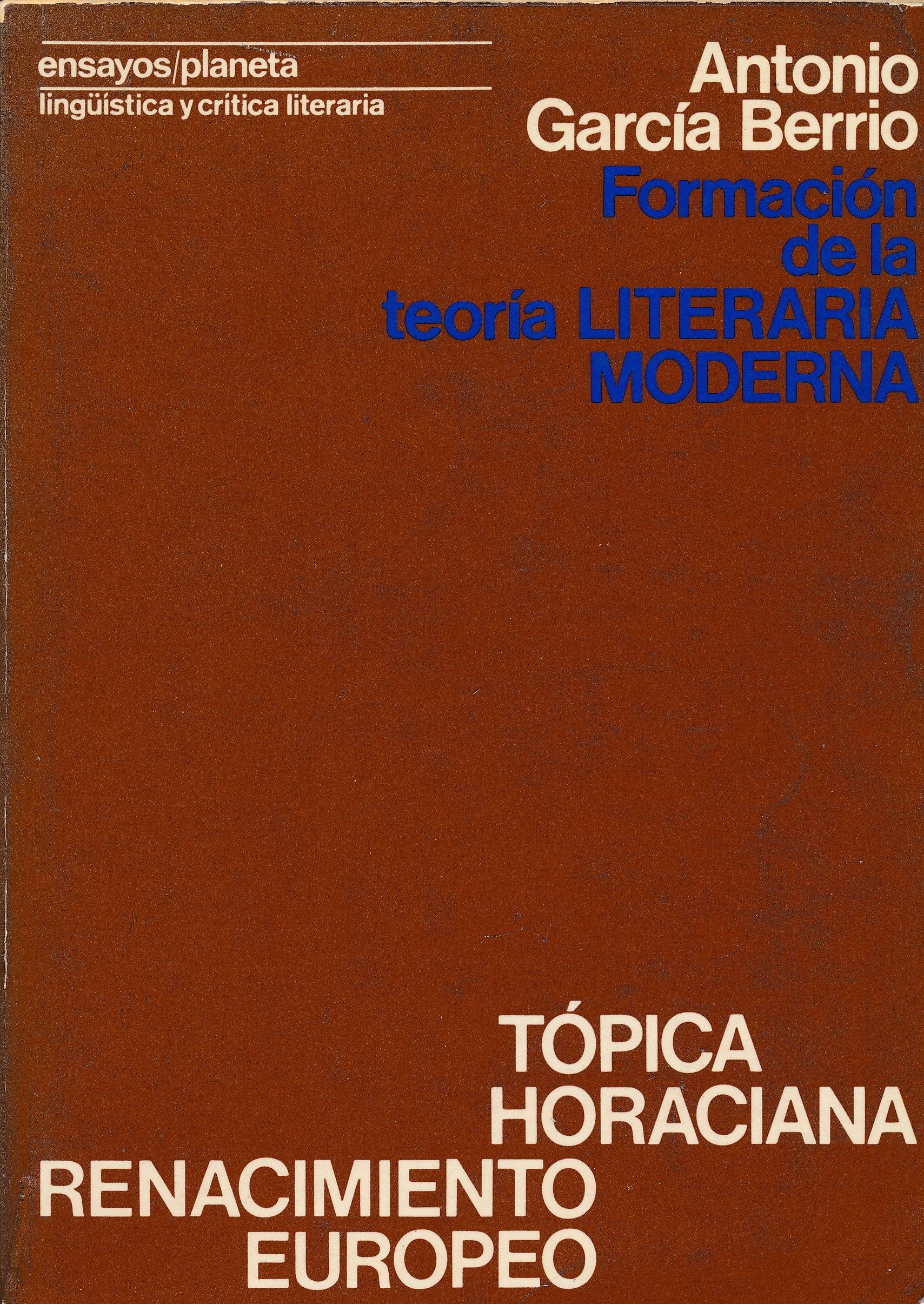 Formacion de la teoria literaria book