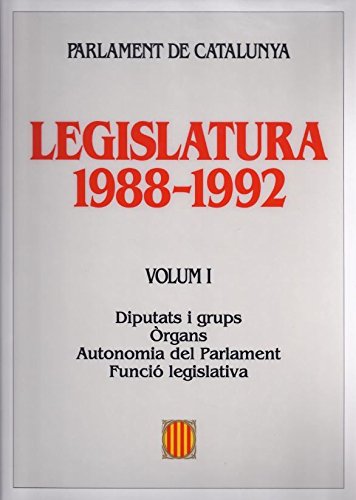 Legislatura 1988-1992. Parlament de Catalunya (4 volums) Law