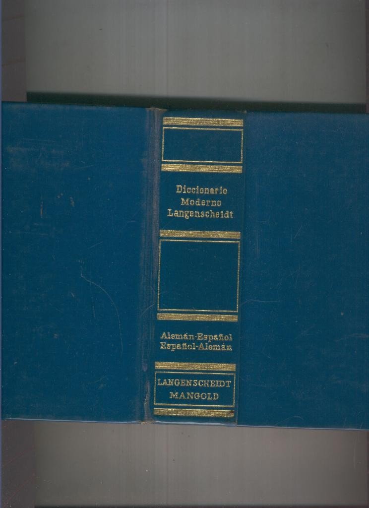 Diccionario moderno Langenscheidt de los idiomas alemán y español book
