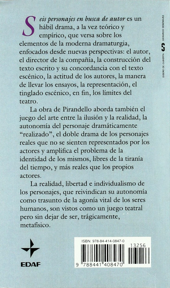 Seis personajes en busca de autor : comedia por hacer (Biblioteca Edaf, Band 256) Drama