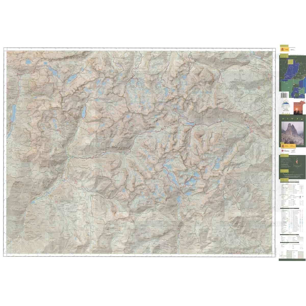 Mapa-guía del Parque Nacional de Aigües Tortes i Estany de Sant Maurici Learning & Reference