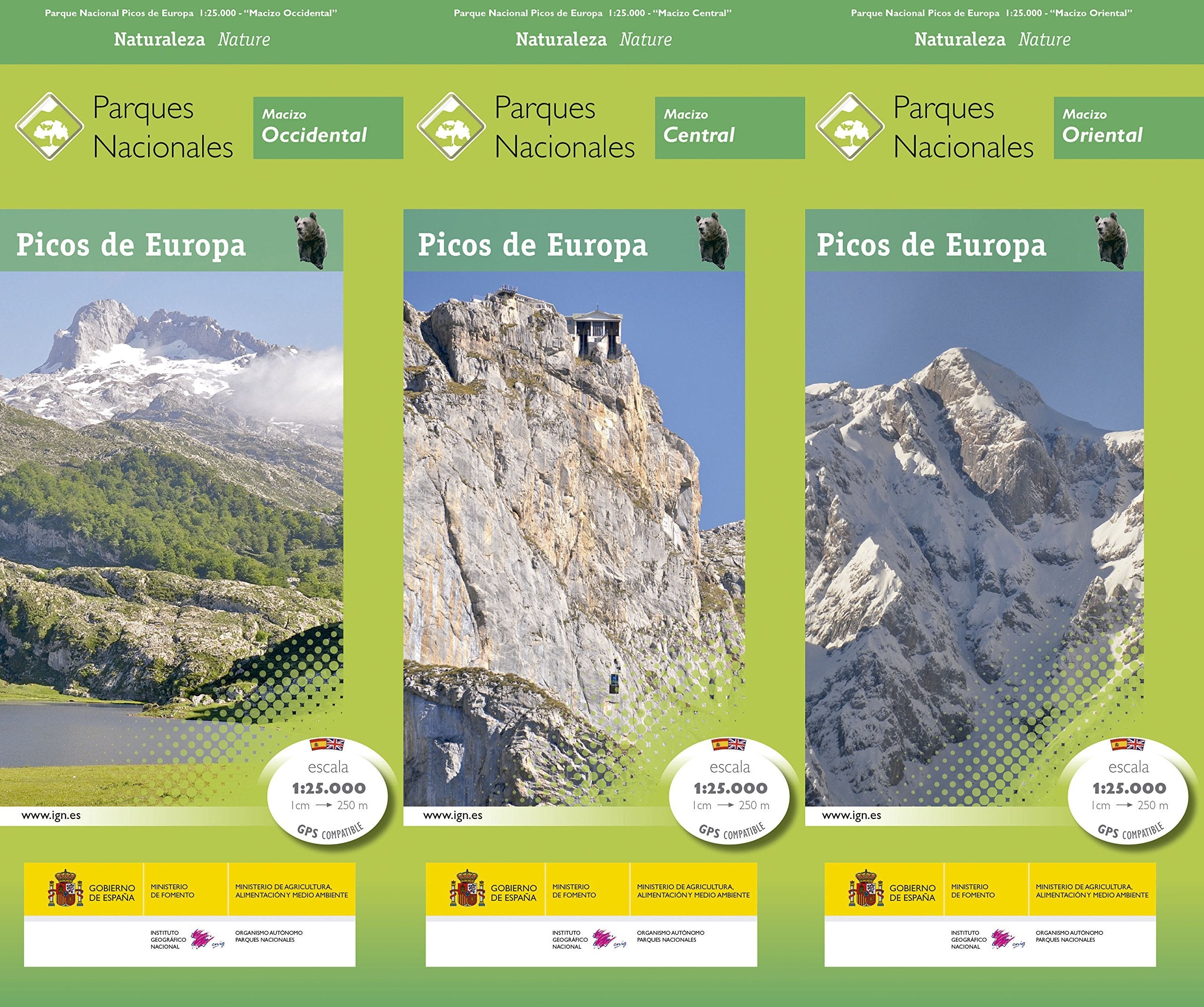 Parque Nacional De Los Picos De Europa (+3 Mapas) Maps & Plans