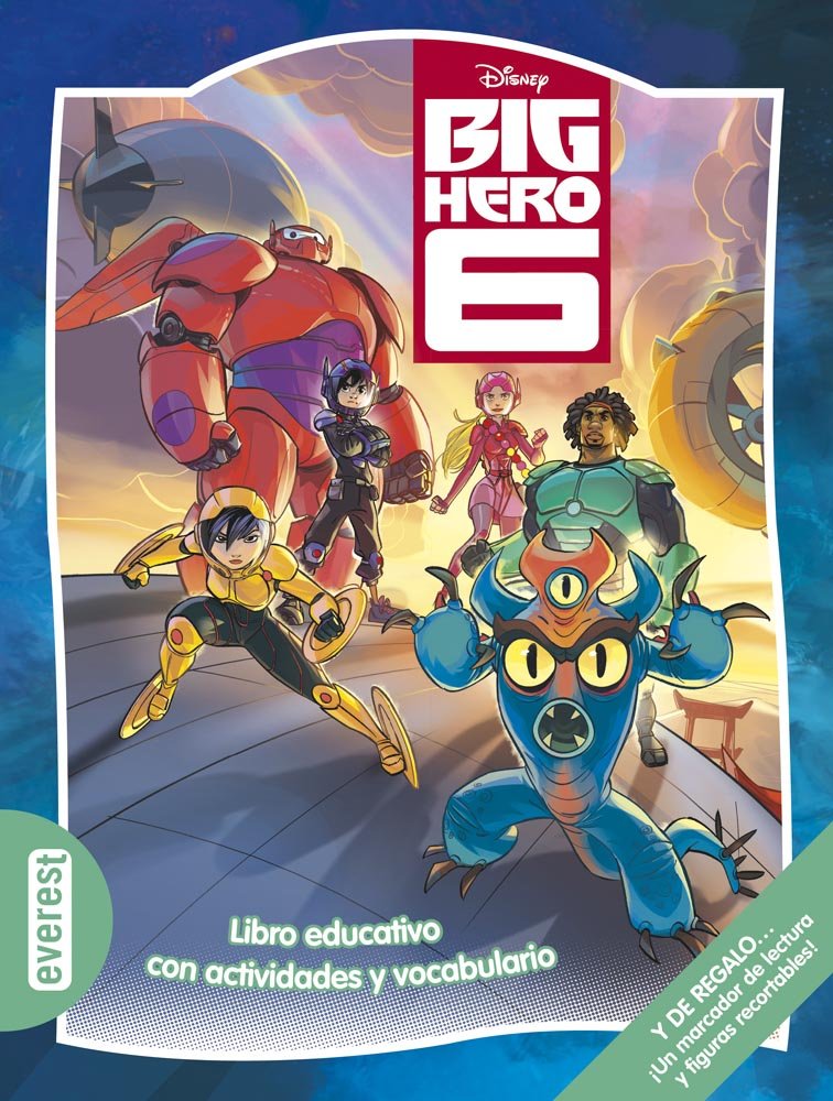 Big Hero 6: Libro educativo con actividades y vocabulario. Y DE REGALO... ¡Un marcador de lectura y figuras recortables! (Multieducativos Disney) Tiptoi & Games