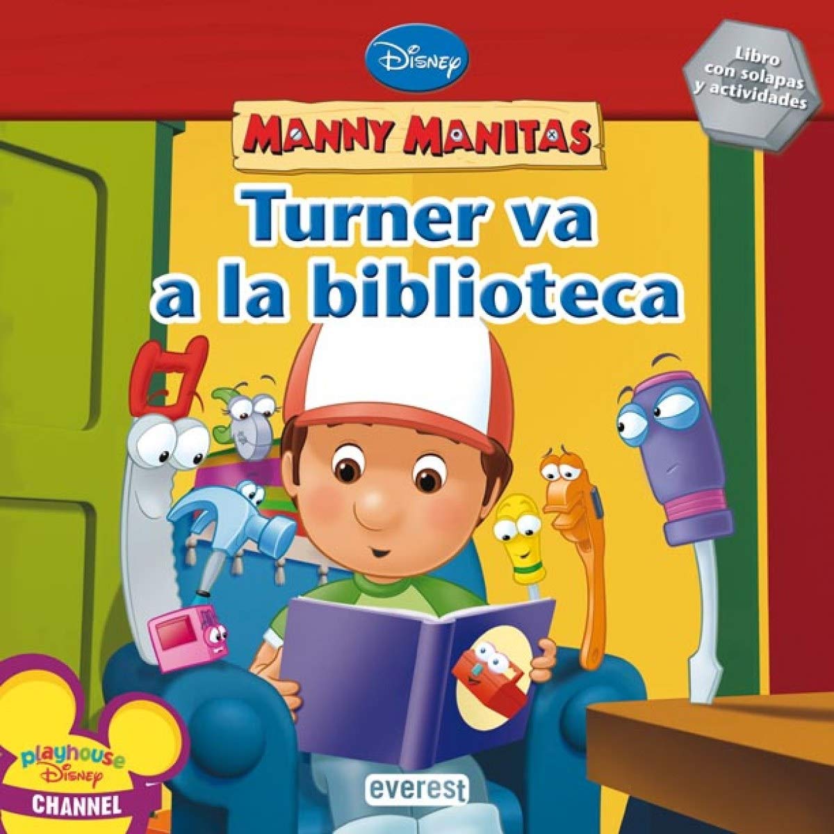 Manny Manitas. Turner va a la biblioteca: Libro con solapas y actividades book