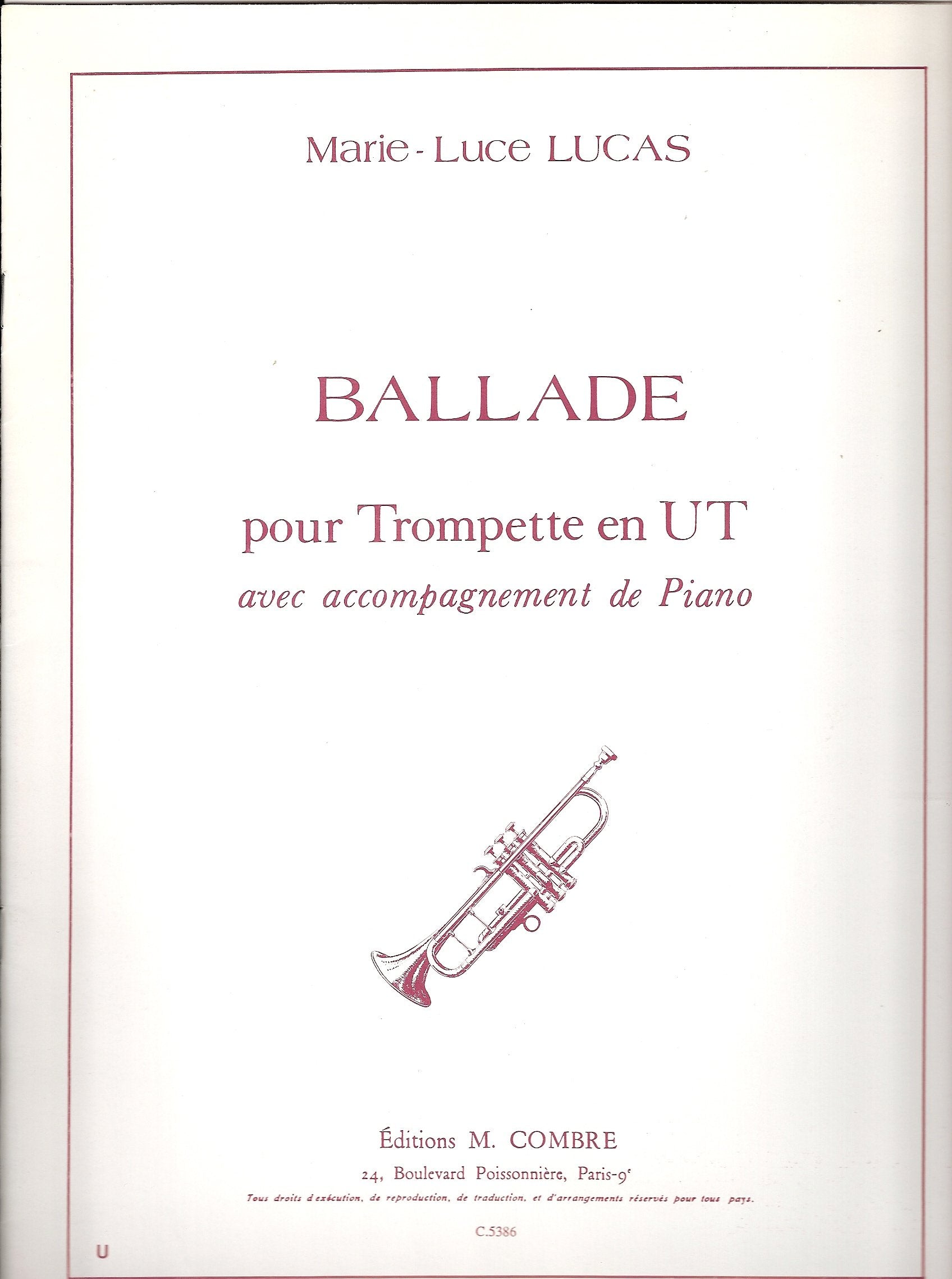 Ballade : Pour trompette en ut avec accompagnement de piano Books