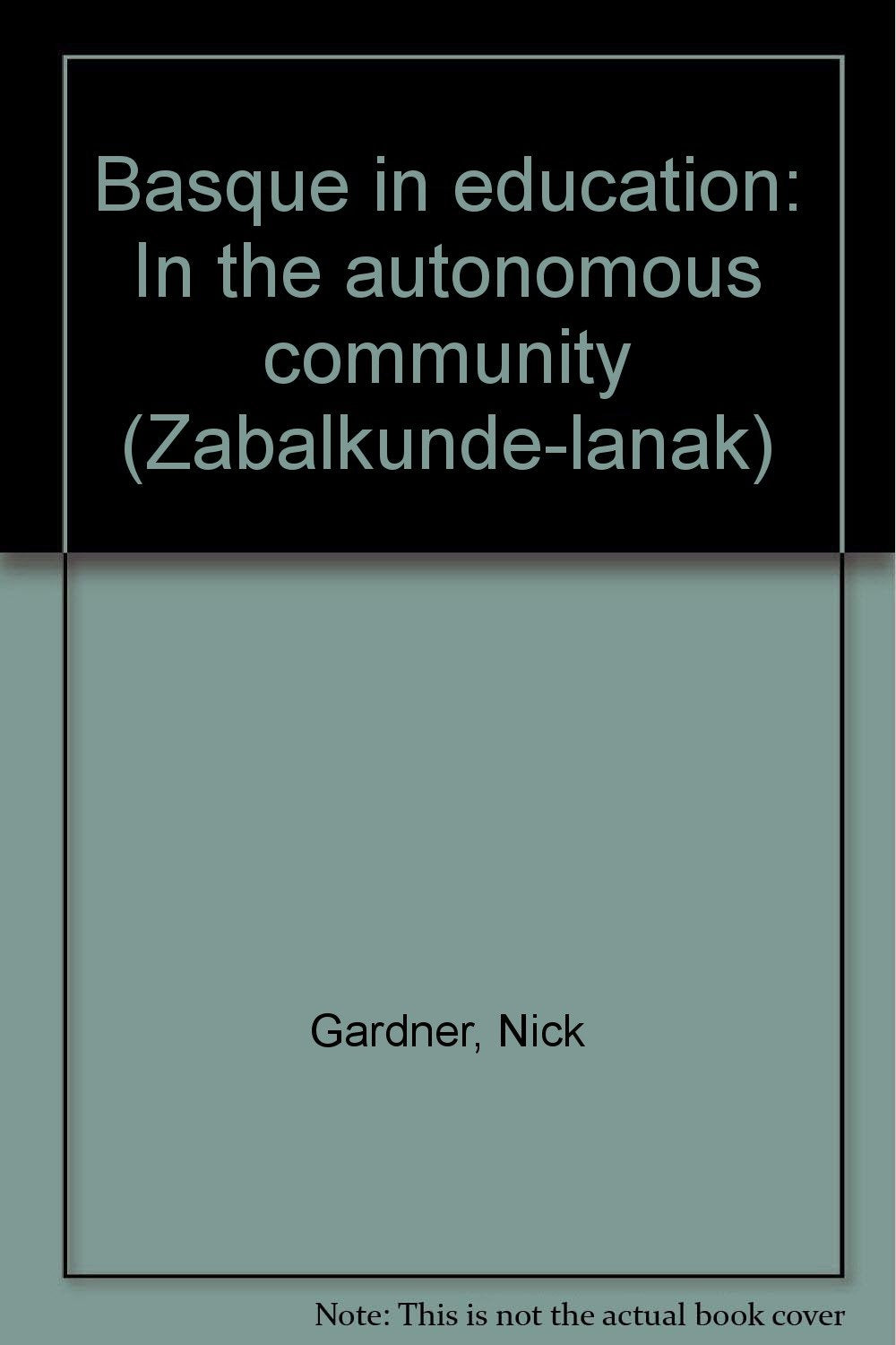 Basque in Education: In the Basque Autonomous Community Books