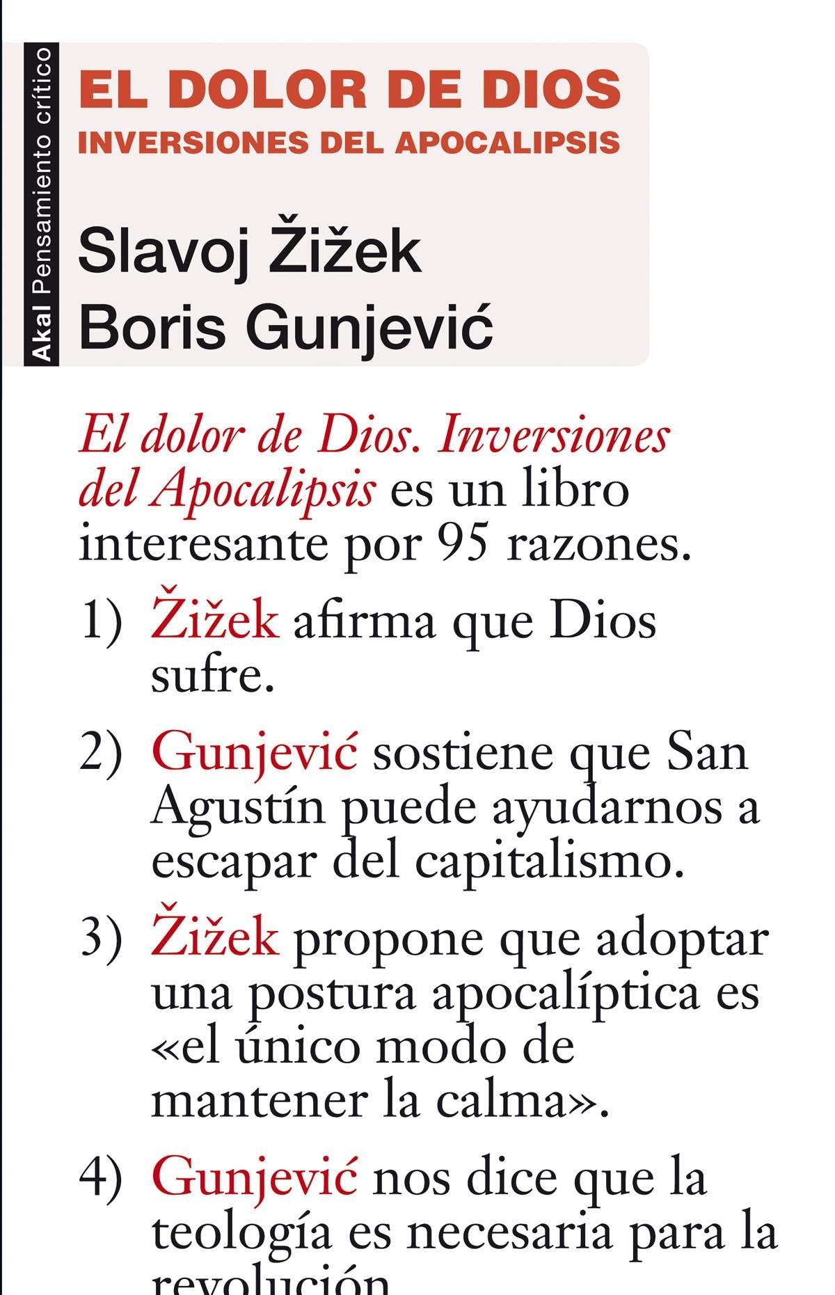 El dolor de Dios: Inversiones del Apocalipsis (Pensamiento crítico) Philosophy