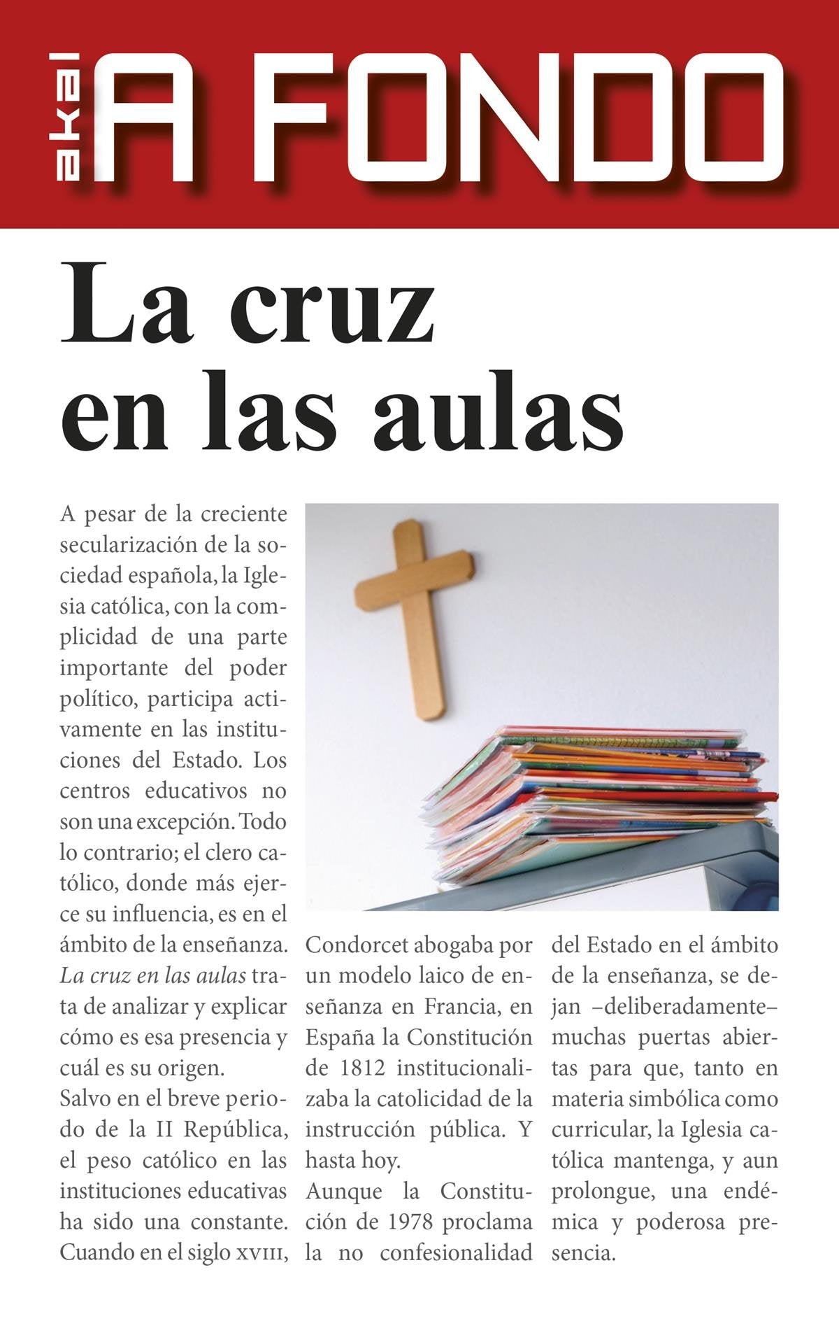 La cruz en las aulas book