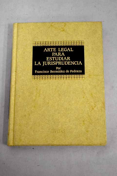 Arte legal para estudiar la jurisprudencia Books