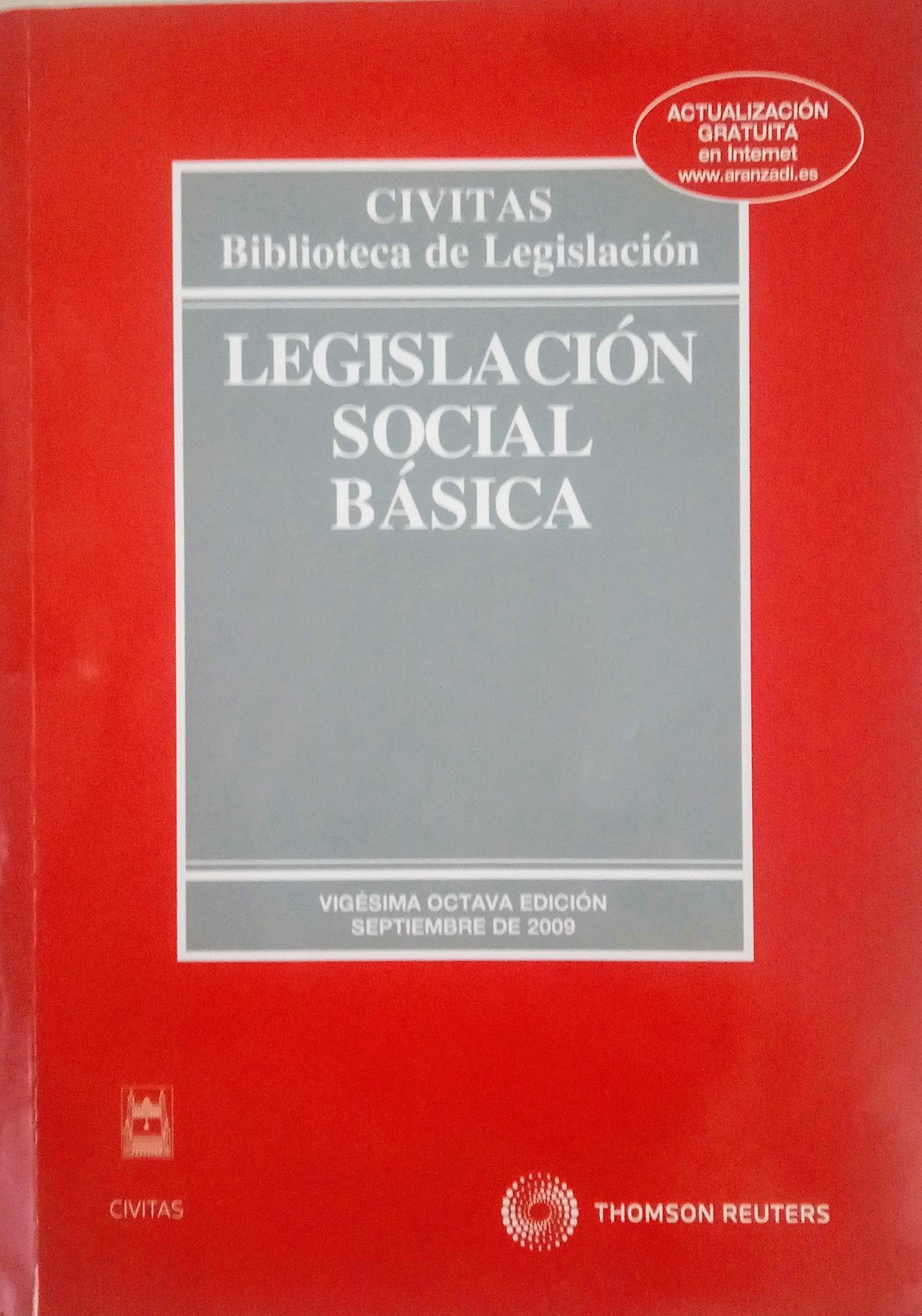 (28ª ed.) legislacion social basica (Bibliot. Legislacion 2009) Books
