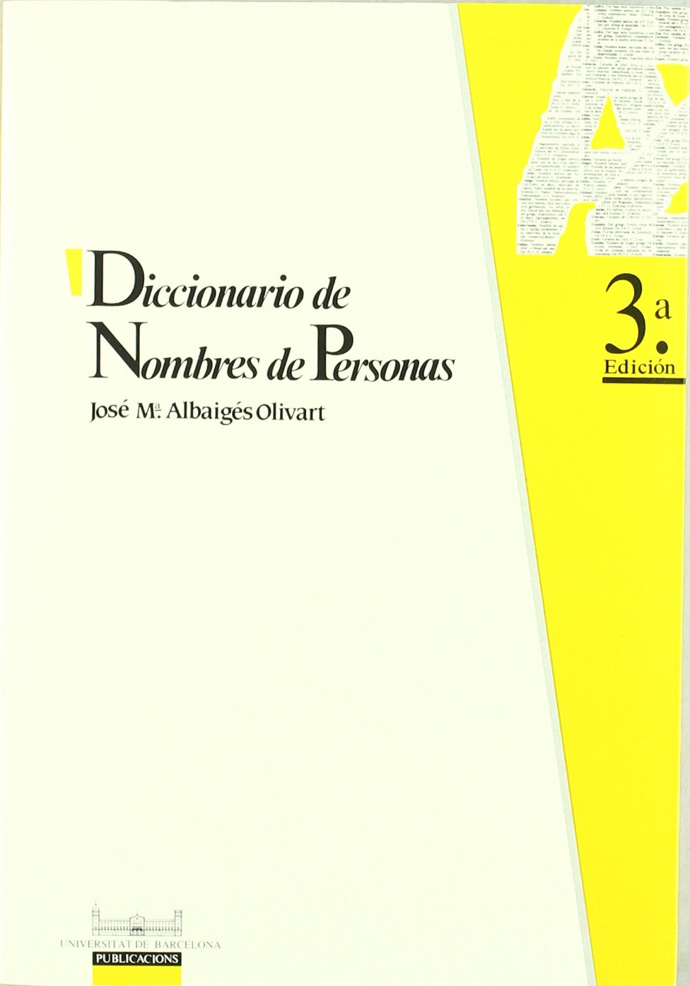 Albaigès, J: Diccionario de nombres de personas Social Sciences