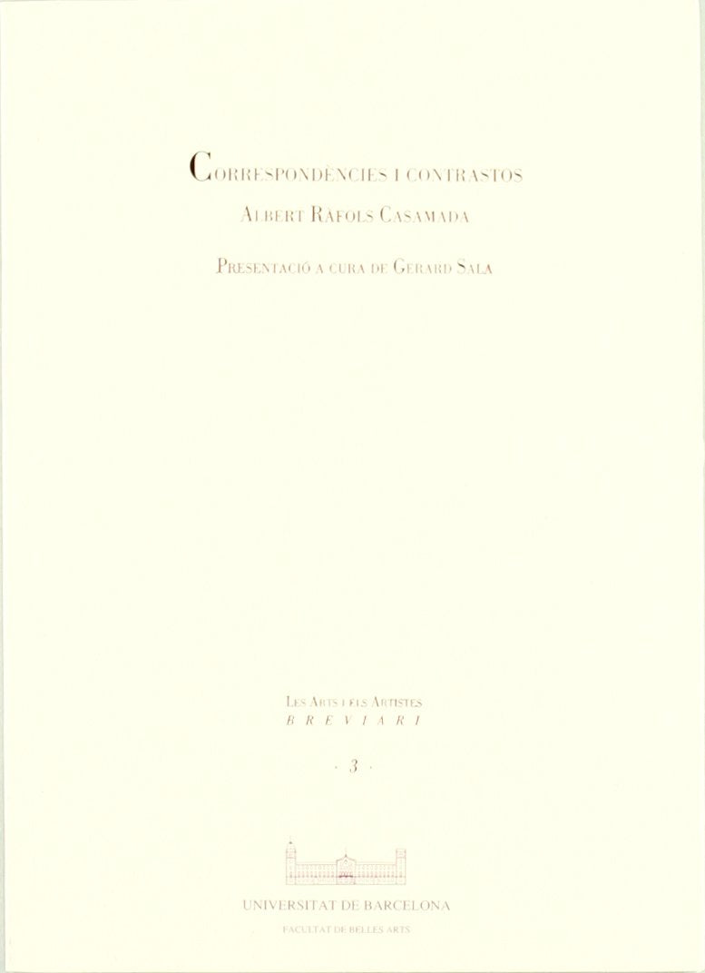 Correspondències i contrastos (LES ARTS I ELS ARTISTES) Books