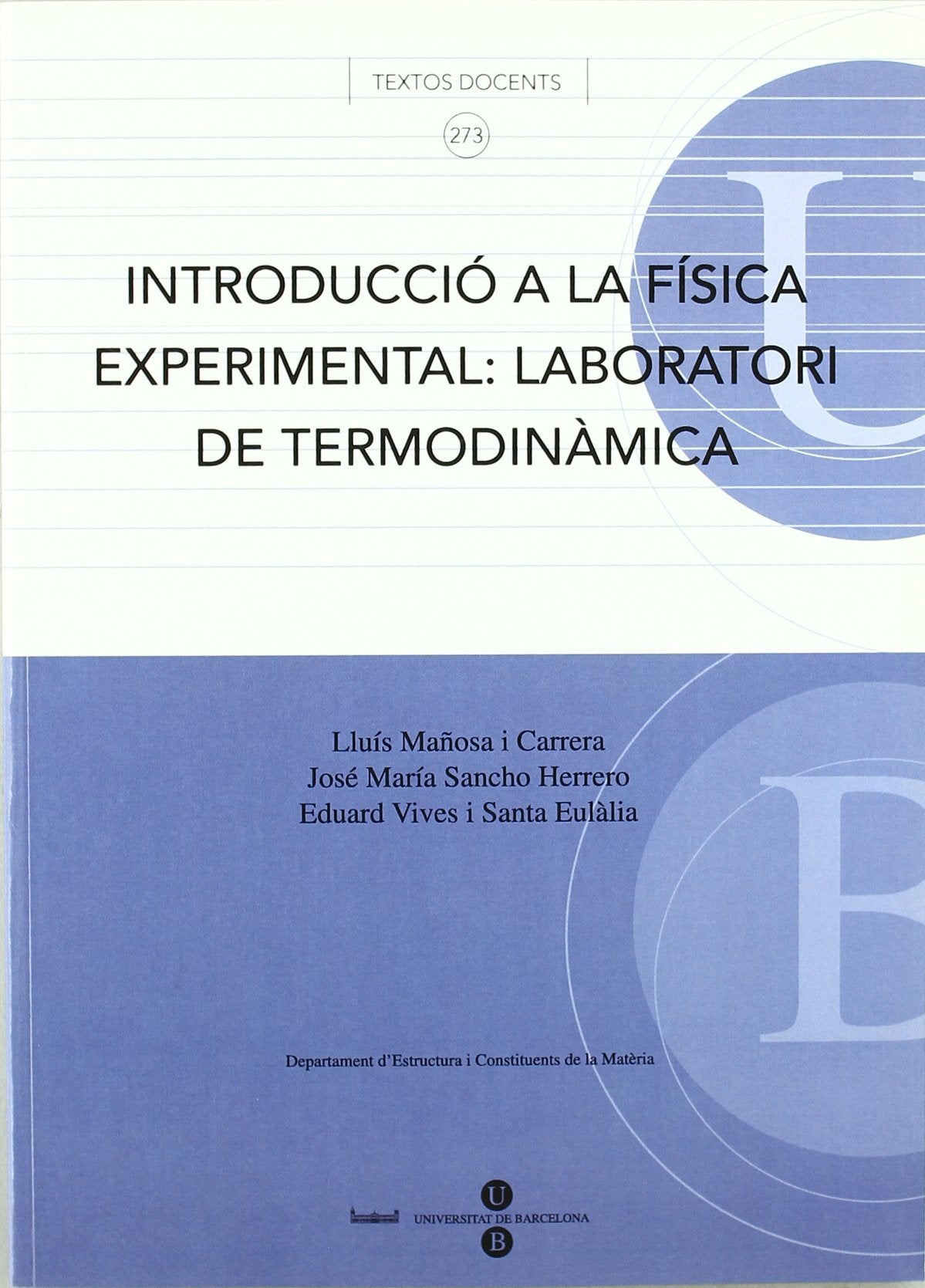 Introducció a la física experimental: laboratori de termodinàmica book