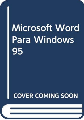 Microsoft word para windows 95 Books